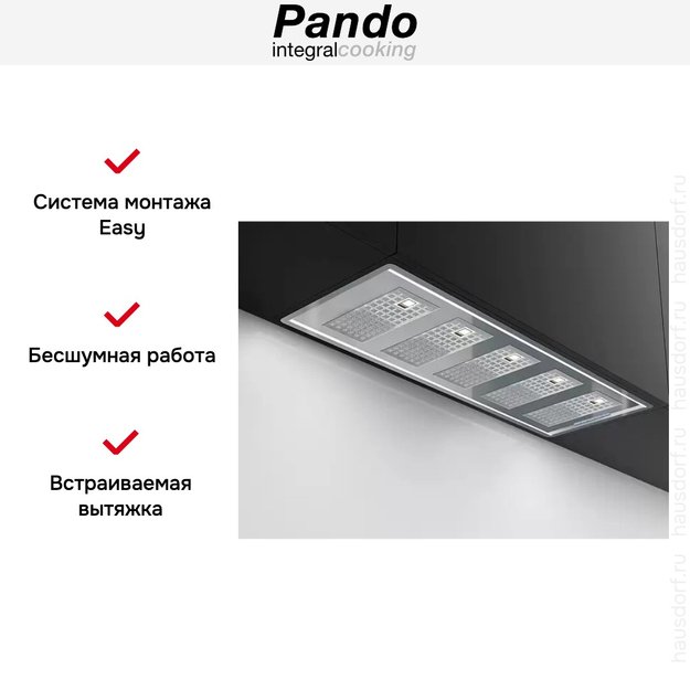 Встраиваемая вытяжка Pando GTI/810 INOX V.1550 ECO EXT (фото 6) Встраиваемая вытяжка Pando GTI/810 INOX V.1550 ECO EXT (preview 6)