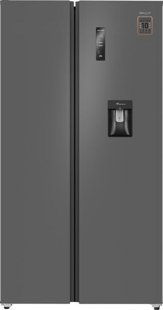 Отдельностоящий холодильник с инвертором и подачей воды Weissgauff WSBS 590 Inverter NoFrost Water Dispenser Grey (preview 1)
