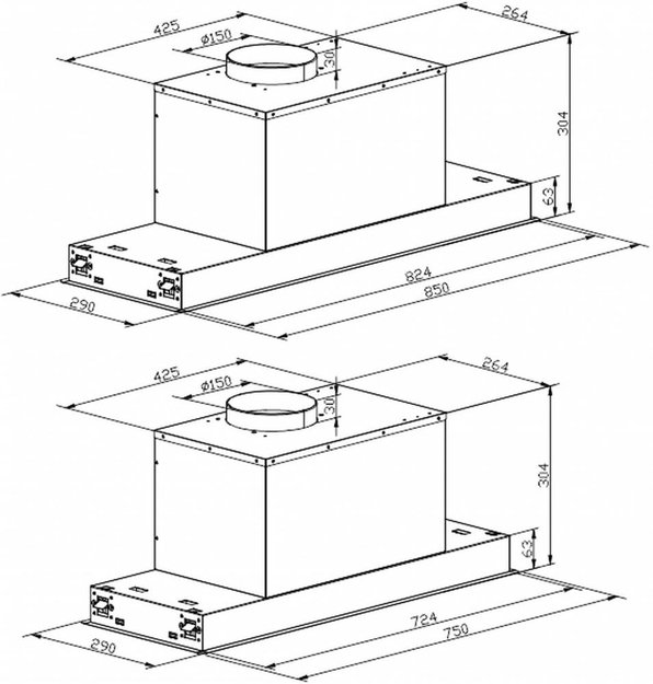 Встраиваемая вытяжка Kaiser EA 945 ECO (фото 8) Встраиваемая вытяжка Kaiser EA 945 ECO (preview 8)