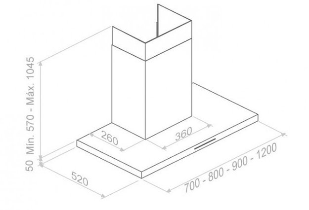 Вытяжка Pando P-401/120 IX 850 SEC 230/50 (фото 3) Вытяжка Pando P-401/120 IX 850 SEC 230/50 (preview 3)