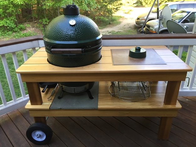 Стол для гриля Big Green Egg L лиственница (фото 4) Стол для гриля Big Green Egg L лиственница (preview 4)