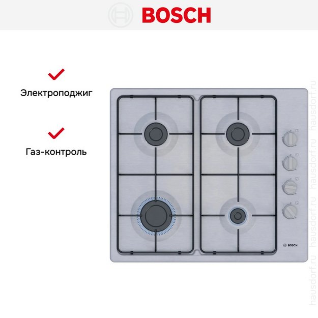 Газовая варочная панель Bosch PBP6C5K80O (preview 6)