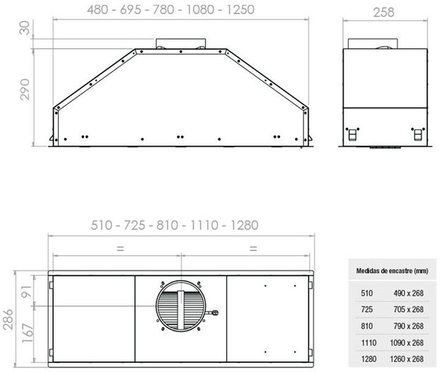 Встраиваемая вытяжка Pando GTI/510 IX V1050 ECO SEC PLUS (фото 5) Встраиваемая вытяжка Pando GTI/510 IX V1050 ECO SEC PLUS (preview 5)
