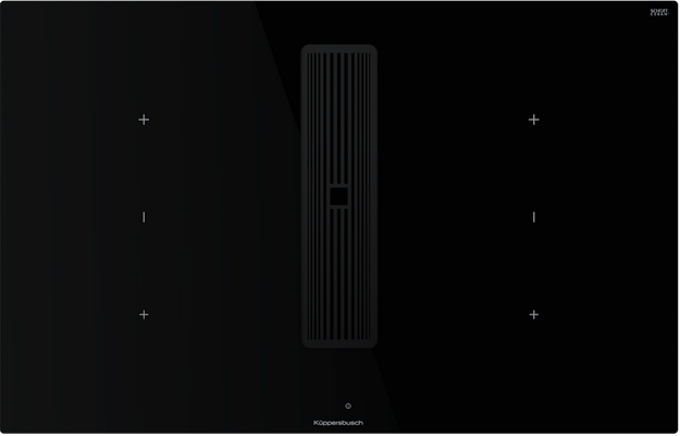 Индукционная варочная панель с вытяжкой Kuppersbusch KMI 8350.0 SR Black Velvet (preview 1)