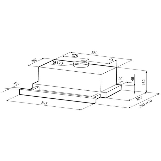 Встраиваемая вытяжка Krona KAMILLA T 600 INOX (2 мотора) (фото 15) Встраиваемая вытяжка Krona KAMILLA T 600 INOX (2 мотора) (preview 15)