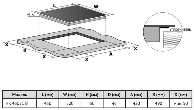 Электрическая варочная панель Korting HK 43051 B (preview 4)