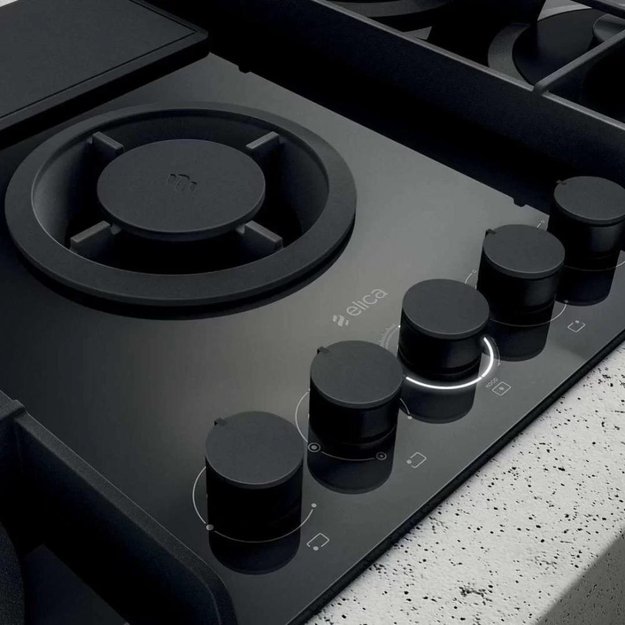 Варочная панель с вытяжкой Elica NIKOLATESLA FLAME BL/F/88 (фото 2) Варочная панель с вытяжкой Elica NIKOLATESLA FLAME BL/F/88 (preview 2)