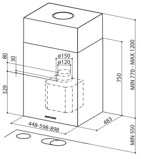 Вытяжка Faber CUBIA ISOLA PLUS EV8 X A60 (preview 4)