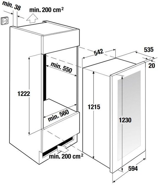Встраиваемый холодильник для охлаждения вина Kuppersbusch FWK 4800.0 S5 (фото 4) Встраиваемый холодильник для охлаждения вина Kuppersbusch FWK 4800.0 S5 (preview 4)