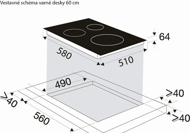 Индукционная варочная панель Brandt BPI6428UB (фото 3) Индукционная варочная панель Brandt BPI6428UB (preview 3)