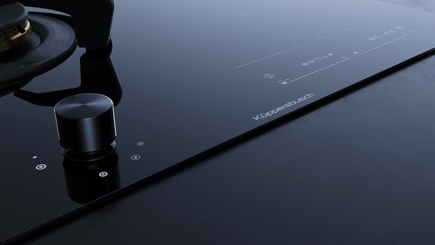 Газовая варочная панель с индукцией Kuppersbusch KIG 6850.0 SR-E5 Black Velvet (preview 6)