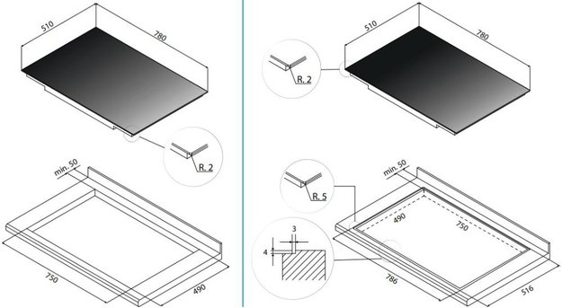 Варочная панель Falmec PIANO INDUZIONE (78 х 51) (фото 4) Варочная панель Falmec PIANO INDUZIONE (78 х 51) (preview 4)