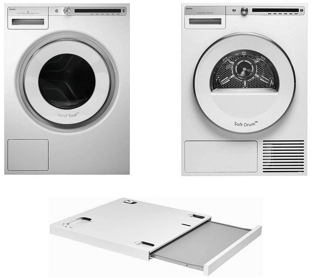 Asko Logic 13 (стиральная машина W4086C.W/3 + сушильная машина T408HD.W + выдвижная полка HSS1053W) (preview 1)