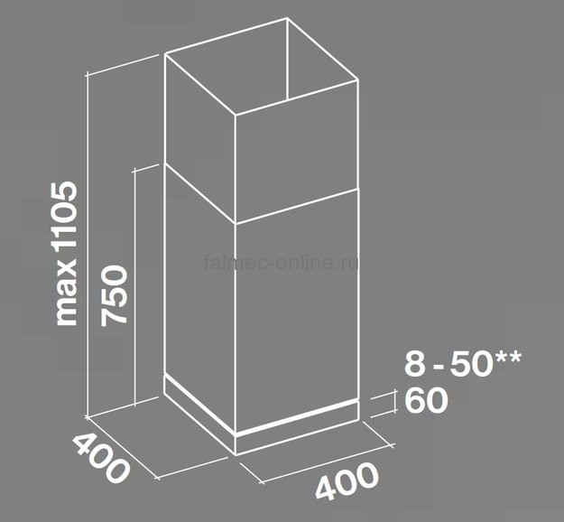 Вытяжка Falmec Mira Top 40 Telescopica Fasteel wall (фото 3) Вытяжка Falmec Mira Top 40 Telescopica Fasteel wall (preview 3)
