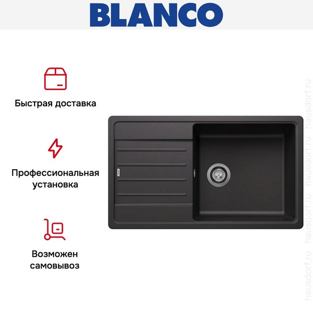 Мойка BLANCO LEGRA XL 6 S Silgranit антрацит (preview 11)