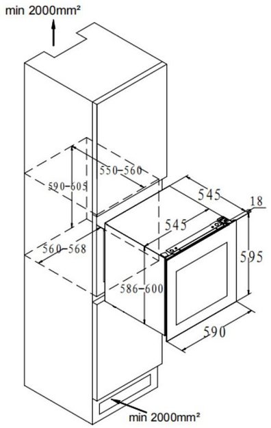 Встраиваемый винный шкаф Korting KFW 604 DB GXN (preview 3)