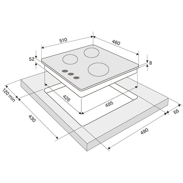 Газовая варочная поверхность KRONA CORTESIA 45 BL (фото 4) Газовая варочная поверхность KRONA CORTESIA 45 BL (preview 4)