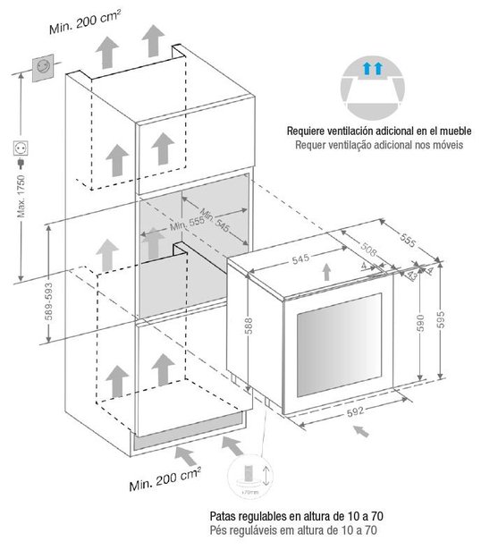 Встраиваемый винный шкаф Pando PVMA 60-25 PAR (фото 3) Встраиваемый винный шкаф Pando PVMA 60-25 PAR (preview 3)