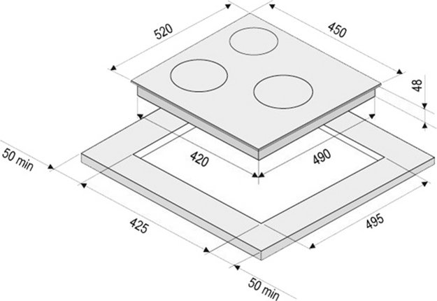 Электрическая варочная панель KRONA CORSO 45 BL (preview 7)
