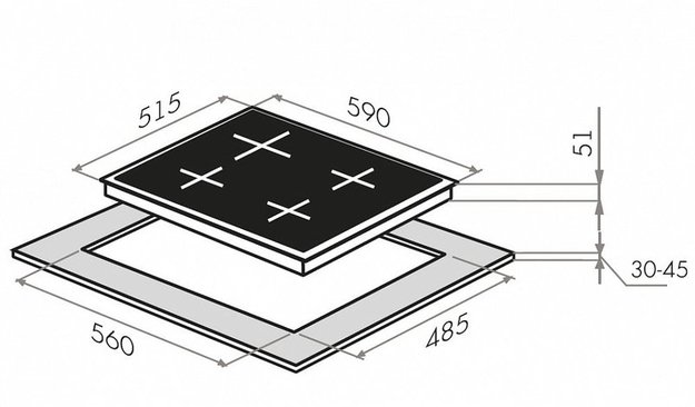 Газовая варочная панель MAUNFELD EGHG.64.33CBGI.R/G (фото 2) Газовая варочная панель MAUNFELD EGHG.64.33CBGI.R/G (preview 2)