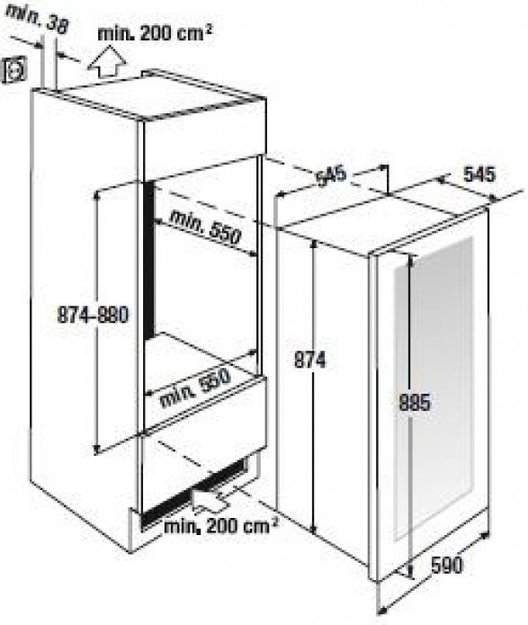 Встраиваемый холодильник для охлаждения вина Kuppersbusch FWK 2800.0 S1 (фото 4) Встраиваемый холодильник для охлаждения вина Kuppersbusch FWK 2800.0 S1 (preview 4)