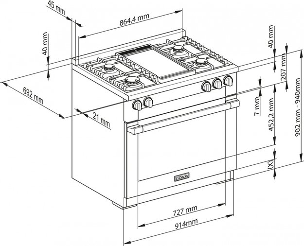 Комбинированная плита Miele HR 1936 G (серия Range Cooker) (фото 3) Комбинированная плита Miele HR 1936 G (серия Range Cooker) (preview 3)