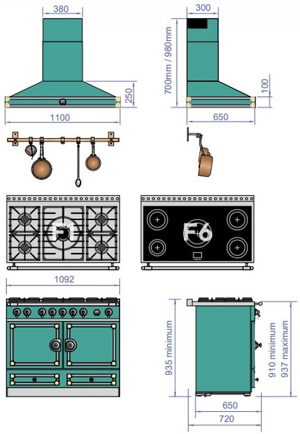 Настенная вытяжка La Cornue CornuFe 110 (фото 4) Настенная вытяжка La Cornue CornuFe 110 (preview 4)