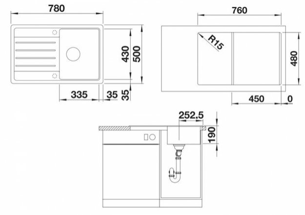 Мойка Blanco LEGRA 45 S SILGRANIT белый (фото 2) Мойка Blanco LEGRA 45 S SILGRANIT белый (preview 2)