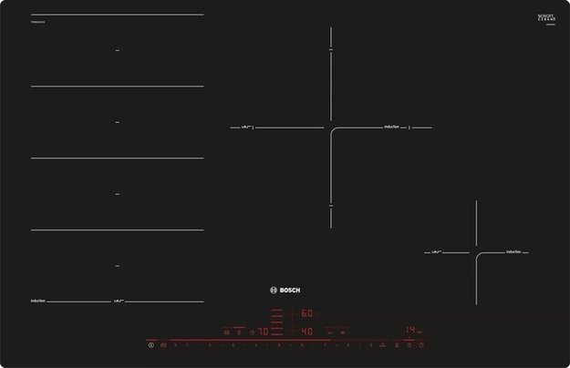 Индукционная варочная панель Bosch PXE801DC1E (фото 1) Индукционная варочная панель Bosch PXE801DC1E (preview 1)