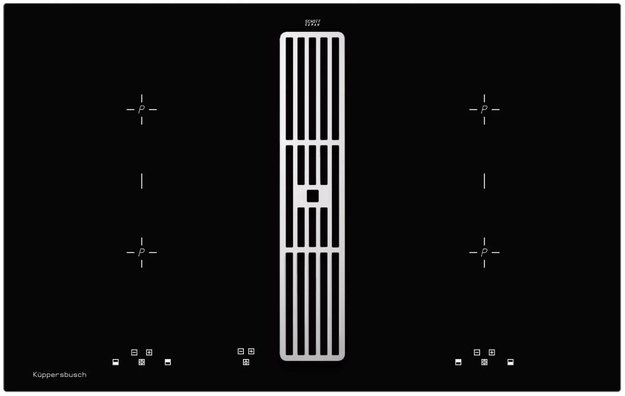 Индукционная варочная панель с вытяжкой Kuppersbusch KMI 8500.0 SR Silver Chrome (фото 1) Индукционная варочная панель с вытяжкой Kuppersbusch KMI 8500.0 SR Silver Chrome (preview 1)