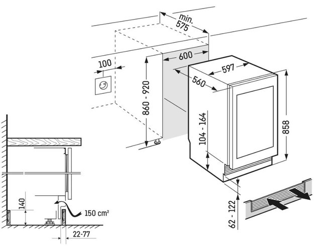 Встраиваемый винный шкаф Liebherr UWpri 3762 Vinidor Selection (фото 5) Встраиваемый винный шкаф Liebherr UWpri 3762 Vinidor Selection (preview 5)