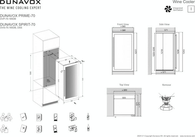 Встраиваемый винный шкаф Dunavox DVS-70.185DMB (preview 11)