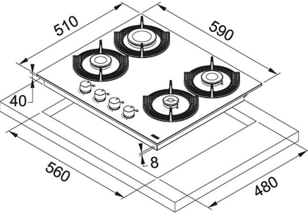 Варочная панель Franke FHMF 604 4G C WH (preview 2)