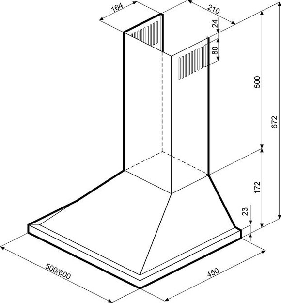 Вытяжка Krona Bella 600 inox PB (фото 9) Вытяжка Krona Bella 600 inox PB (preview 9)