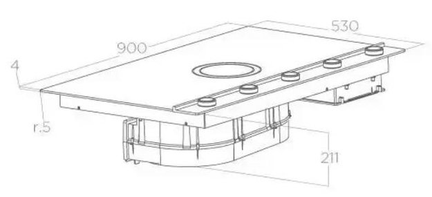 Варочная панель с вытяжкой Elica NIKOLATESLA UNPLUGGED BL/F/90 (фото 6) Варочная панель с вытяжкой Elica NIKOLATESLA UNPLUGGED BL/F/90 (preview 6)