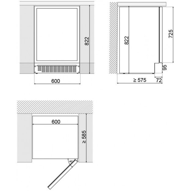 Встраиваемый винный шкаф Pando PVMBP 60-45HD PAR (фото 5) Встраиваемый винный шкаф Pando PVMBP 60-45HD PAR (preview 5)