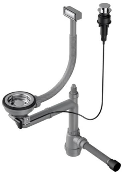 Арматура для одночашевых моек с прямоугольным переливом Omoikiri WK-1-LG-A (фото 1) Арматура для одночашевых моек с прямоугольным переливом Omoikiri WK-1-LG-A (preview 1)