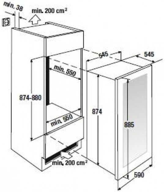 Встраиваемый холодильник для охлаждения вина Kuppersbusch FWK 2800.0 S5 (фото 4) Встраиваемый холодильник для охлаждения вина Kuppersbusch FWK 2800.0 S5 (preview 4)