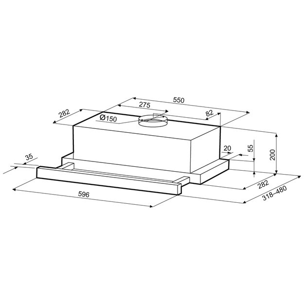 Встраиваемая вытяжка Krona KAMILLA T SENSOR 600 Black (фото 15) Встраиваемая вытяжка Krona KAMILLA T SENSOR 600 Black (preview 15)