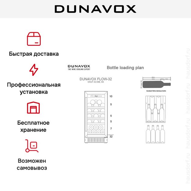 Встраиваемый винный шкаф Dunavox DAUF-32.83C (preview 4)