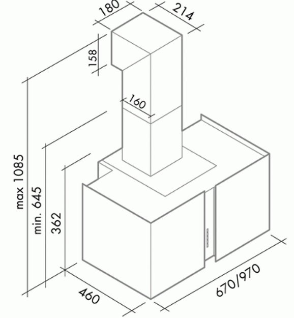 Вытяжка Falmec Mirabilia Isola 67 Maia Vetro (800) ECP (фото 3) Вытяжка Falmec Mirabilia Isola 67 Maia Vetro (800) ECP (preview 3)