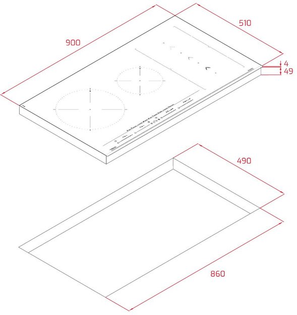 Индукционная варочная панель Teka IZS 96700 MST BLACK (фото 2) Индукционная варочная панель Teka IZS 96700 MST BLACK (preview 2)