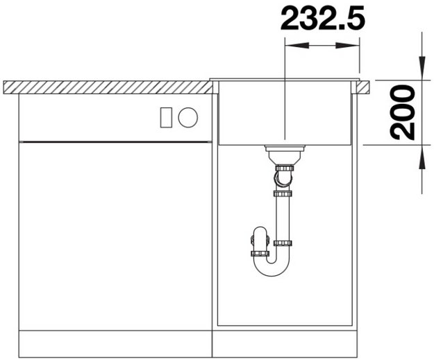 Мойка BLANCO NAYA 45 Silgranit антрацит (preview 5)