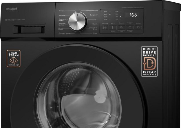 Стиральная машина Weissgauff WM 45127 Direct Drive Inverter Steam Black (preview 5)