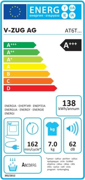 Сушильная машина V-ZUG AdoraDry V6000 AT6TWHW li (фото 4) Сушильная машина V-ZUG AdoraDry V6000 AT6TWHW li (preview 4)