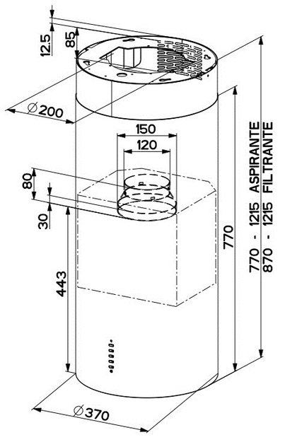 Вытяжка Faber CYLINDRA ISOLA PLUS WH GLOSS A37 (фото 5) Вытяжка Faber CYLINDRA ISOLA PLUS WH GLOSS A37 (preview 5)