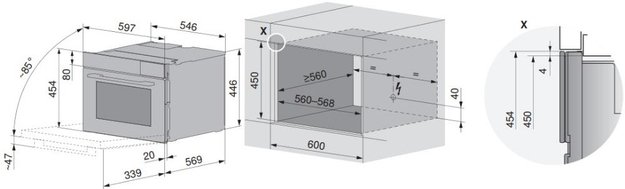 Встраиваемый комбинированный паровой шкаф V-ZUG CombiSteamer V6000 45M CSM6T-23041 (черное стекло) (фото 4) Встраиваемый комбинированный паровой шкаф V-ZUG CombiSteamer V6000 45M CSM6T-23041 (черное стекло) (preview 4)