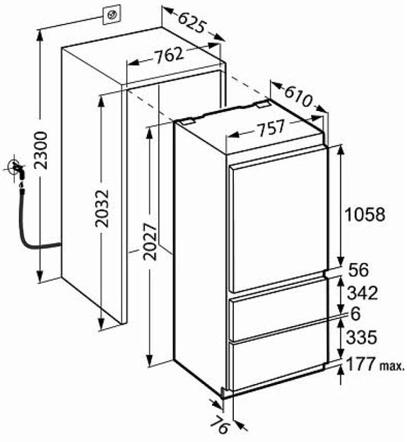 Встраиваемый холодильник Liebherr ECBN 5066 Premium Plus NoFrost (фото 8) Встраиваемый холодильник Liebherr ECBN 5066 Premium Plus NoFrost (preview 8)