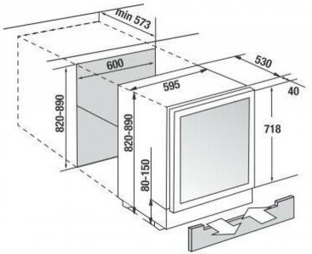 Встраиваемый холодильник для охлаждения вина Kuppersbusch FWKU 1800.0 S4 (фото 4) Встраиваемый холодильник для охлаждения вина Kuppersbusch FWKU 1800.0 S4 (preview 4)