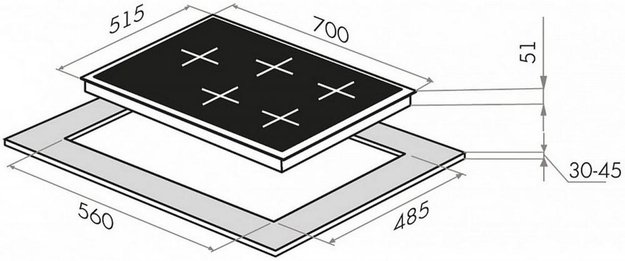 Газовая варочная панель MAUNFELD EGHE.75.33CB\G (фото 21) Газовая варочная панель MAUNFELD EGHE.75.33CB\G (preview 21)